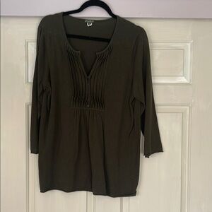 Olive Green Women's Top Size XL